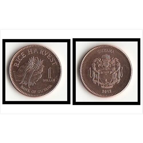 Guyana $ 1 Dollar America Coins Decor New Original Coin UNC Commemorative Edition 100% Real
