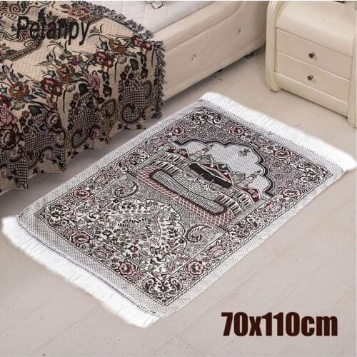 Bohemian Islamic Muslim Prayer Rug Carpet Mat Polyester Tassel Tablecloth Cover Yoga Mat Blanket Decoration 70x110cm