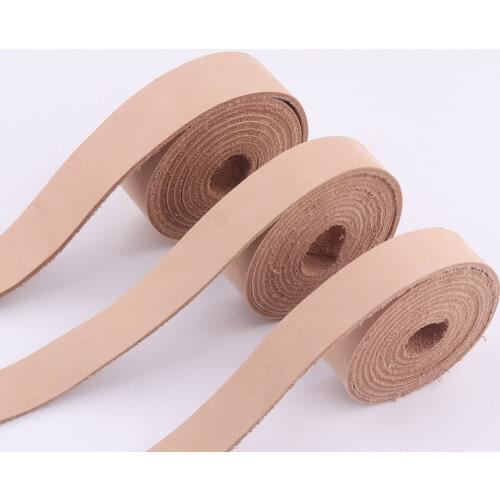 Tan Leather Purse For Belt Bag Straps,Natural Backpack Handles Flat Calf Leather Strip,Cowhide Leather Craft 30Inch