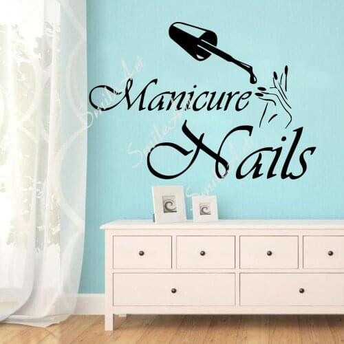 Colorful Manicure Wall Stickers Decorative Sticker Home Decor For Kids Rooms Removable Decor Wall Decals