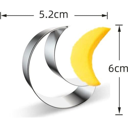 Crooked Moon Metal Cookie Cutter Reposteria Fondant Cake Decorating Tools Reposteria Cupcake Topper Sandwich Stamp Mold