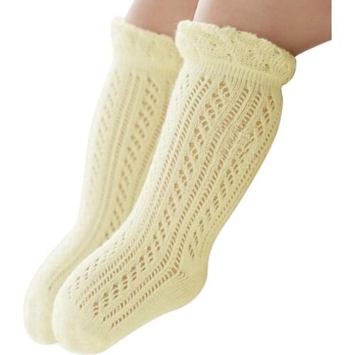 Newborn Baby Girls Sweet Cotton Summer Anti-slip Sole Breathable Knee High Socks