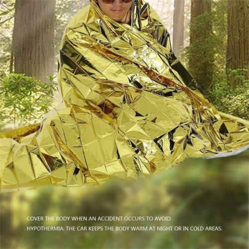 Multifunction Emergent Blanket Rescue First Aid Hunt Waterproof Thermal Travel Camp Tent Hike Outdoor Survive Carpet