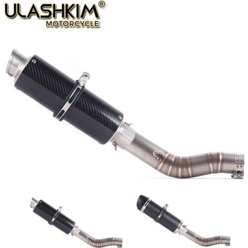 Motorcycle Full System Exhaust Escape Muffler Middle Link Pipe Slip On For suzuki GSXR1000 GSX R1000 GSXR 1000 2003-2006 Q
