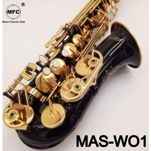 Music Fancier Club Alto Saxophone MAS-WO1 Black Lacquer With Case Sax Alto Mouthpiece Ligature Reeds Neck Musical Instrument