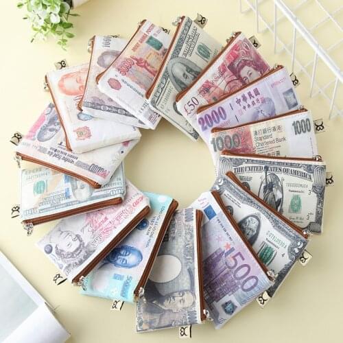2019 New Creative Novel Women Paper Money Wallet Men Canvas Cute Coin Purse Fashion Organizer Bag Zipper Clutch Kids Card Holder