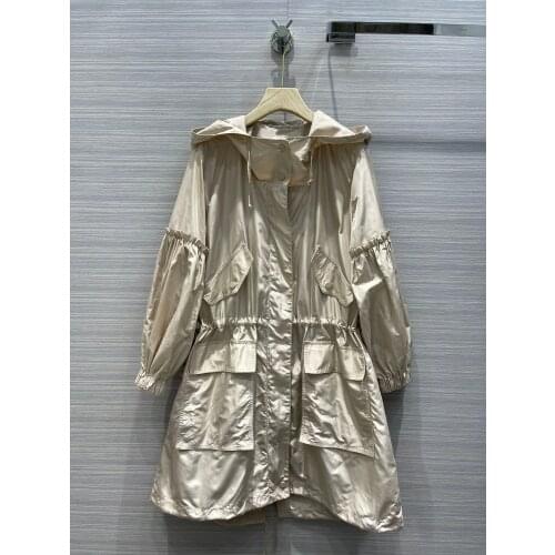 New Ladies High 2021 Quality Fashion Long Sleeve Sun Protection Hooded Jacket 0311