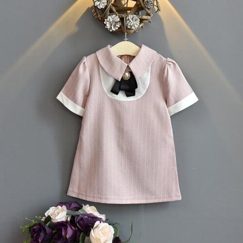 Summer New Kids Dress For Girls Korean Fashion Striped Princess Dress Baby Girls Pretty Dresses Children Clothing 3 4 5 6 7