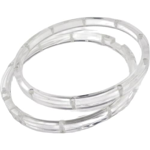 Transparent Acrylic Hoop 14 Inch Diameter 10 Hole Snare Drum Hoop Drum Rim 2cm Thickness Upper Hoop and Lower Hoop 1 Pair