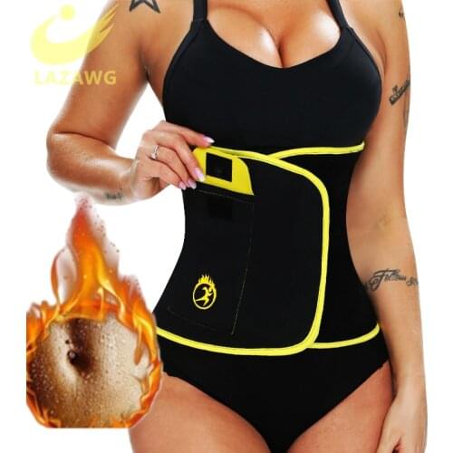 LAZAWG Waist Trimmer Belt Waist Eraser Sauna Sweat Band Waist Trainer for Weight Loss Slimming Body Shaper Sports Girdle Workout