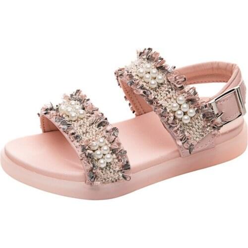 Children Shoes Girls Princess Shoes Fashion Big Girls Sandals Kids Designer Single Shoes Summer New Girls Sandals