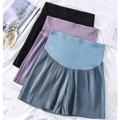 Sodawn Pregnant Womens Shorts Solid Color Summer Loose Maternity Shorts Clothes For Pregnant Women