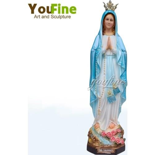 65cm Our Lady Of N.D.Lourdes Resin Statue Catholic Religious Statues Of Mary Our Lady Lourdes Resin Sculpture For Home Decor