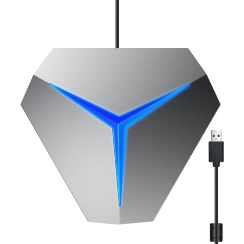 USB Conference Microphone 360° Omnidirectional Computer PC Mic with Mute Function Plug and Play Compatible with Windows MacOS