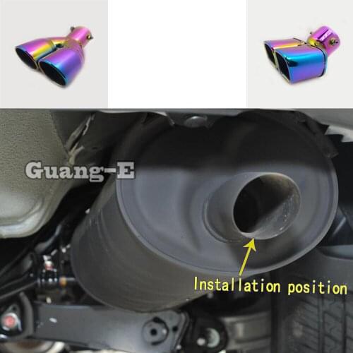 Internal Diameter=75mm/Magic Color/Universal Model Car Muffler Exterior Back End Pipe Dedicate Exhaust Tip Tail Outlet Vent 1pcs