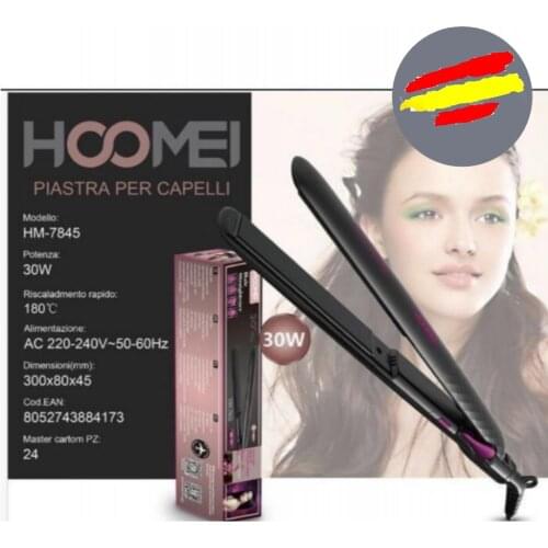 Hoomei hair straightener HM-7845 30W heat: 180 ° smooth steel easy and fast high quality light portable hair Hairdresser