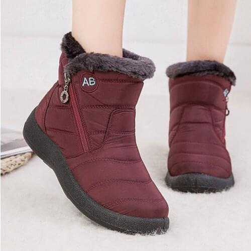 Women Boots 2021 Fashion Waterproof Snow Boots For Winter Shoes Women Casual Lightweight Ankle Botas Mujer Warm Winter Boots