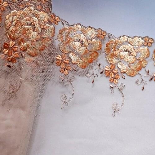 2Meters Embroidered Lace Fabric Trim Curtains Sofa Ribbon Skin Mesh For Apparel Lingerie Sewing DIY Bridal Doll Dress Material