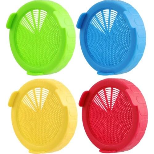2pcs Wide Mouth Mason Jar Plastic Screen Sprouting Strainer Lid Kit for Growing Bean Broccoli Alfalfa Salad Sprouts More Lids
