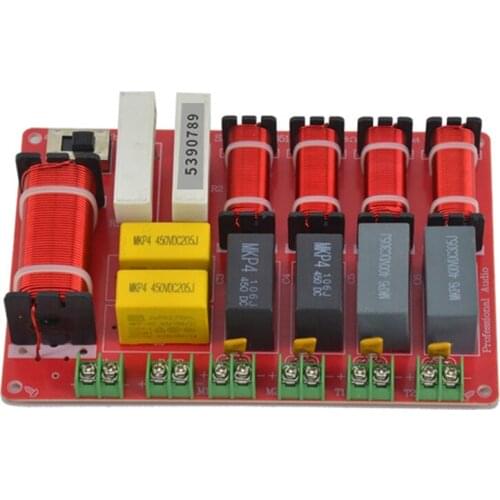 300W 5 Way Speaker o Frequency Divider 2 Tweeter 2 Middle+ 1 B Speaker Crossover for Home o System