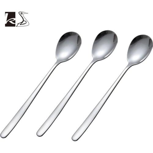 304 Stainless Steel Spoon Ice Cream Spoon Soup Spoon Coffee Spoon Tea Spoon Home Hotel Used Spoons Long Handle Spoon Tableware