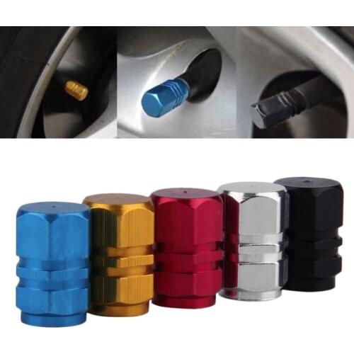 4 Pcs/Pack Compact Aluminum 9mm Dia. Tyre Wheel Rims Air Valve Stem Caps Cover Car Truck Motocycle Bike Tire Tyres Accessories