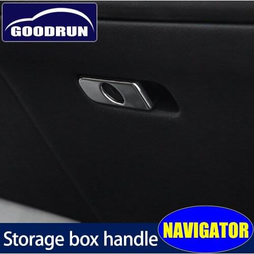 Car Storage Box Handle Cover For Lincoln NAVIGATOR Glove Box Hand Protection Trim Stickers Interiors Auto Accessories