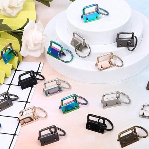 Wristlet Keychain Fob Keyfob Keychain Hardware Kit for Wrist Strap Key Chain Key Fob Hardware 84PCS 1 Inch