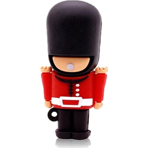 British Guard USB Flash Drive 4GB 8GB 16GB 32GB 64GB Pen Drive Handsome Cartoon PenDrive Usb 2.0 Memory Stick U Disk Usb Stcik