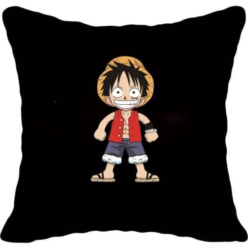 Japan anime ONE PIECE Pillow Case Custom Print Cartoon Luffy Cosplay Cushion Cover Sofa Home decoration cute Pillow case 45*45cm