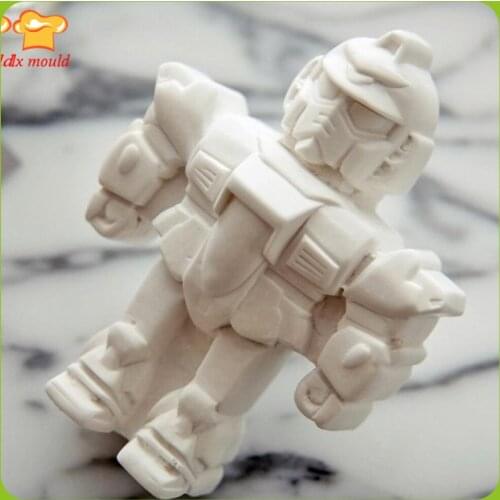 Robot Gummy Moulds Baby Birthday Cake Decoration Tool Soap Candle Mould Chocolate Mold