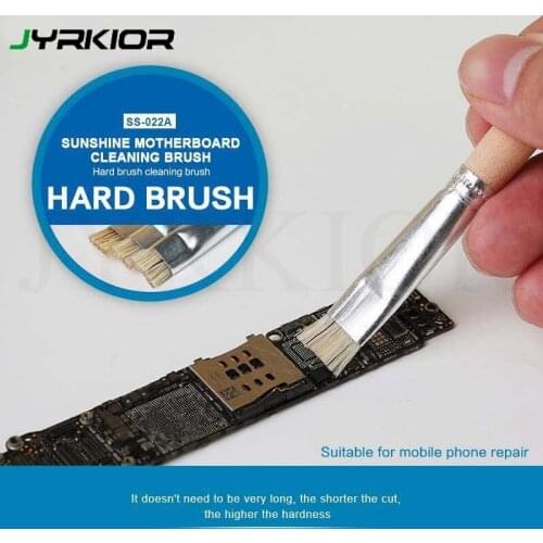 Jyrkior Mobile Phone Motherboard Welding Pad Clean Brush Hard Brush Stiff Brush For Solder Paste Welding Oil Flux Clean Tool