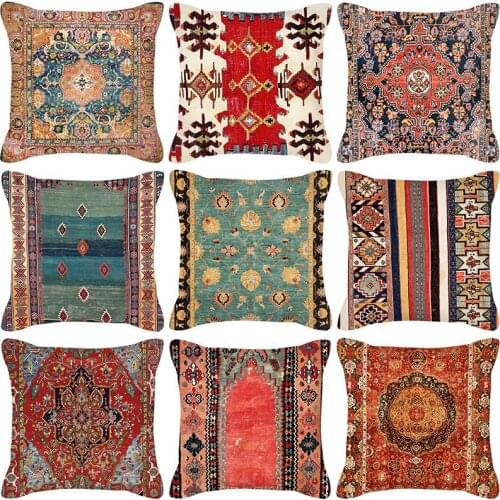 Nordic Ethnic Style Mandala Digital Printing Square Pillowcase Linen Sofa Cushion Cover Home Textile Dakimakura