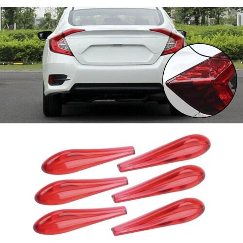 LEEPEE Car Tail Light Sticker 6 Piece/Set Car Spoiler Anti Collision Sticker Universal Bumper Strip Airflow Sticker