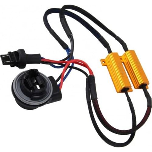 80% Hot Sell 2Pcs 3157 LED Front Turn Signal Load Resistor Adapter Brake Lamp Error Canceler