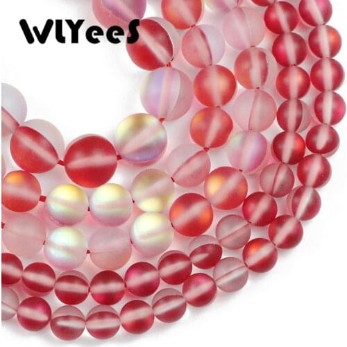 Matte Frosted Red Labradorite stone beads 6 8 10mm Flash Stone Round Loose bead for Jewelry bracelet Making accessories DIY 15"