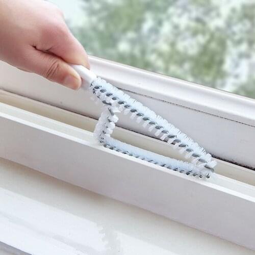 Multipurpose white Kitchen bathroom Window cleaner Wash station Flume Crevice Cleaning brush Practical Clean kichen accessories