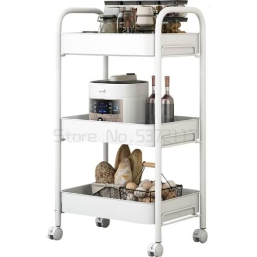 Kitchen cart rack floor multi-storey mobile bathroom bedroom Vegetable Basket Baby snack storage rack