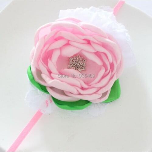 Wedding hair Flower headband KIDS Burned Flower headband ,pink white singed flower headband Girl headwear,hairband 1pcs