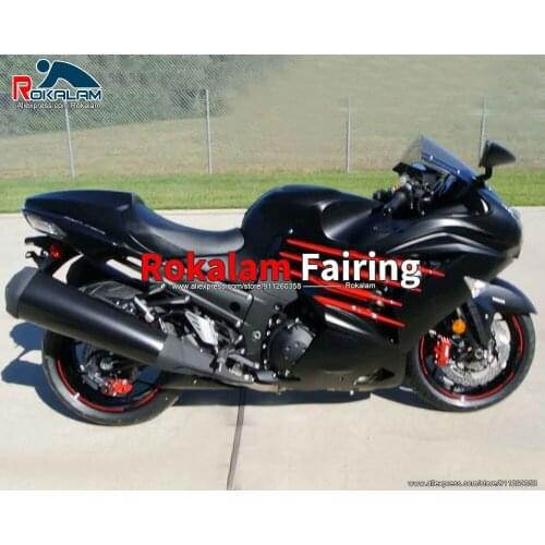 Motorbike Fairing For Kawasaki ZX14R 2012 2015 ZX-14R 2013 2014 Black Red Motorcycle Body Kit (Injection Molding)