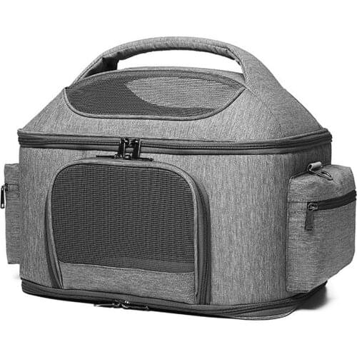 Solid Color 43 * 31 * 35cm MeshTraveling Cats and Dogs Collapsible Pet Shoulder Bag Pet Handbag Dog Carrier for 7.5kg