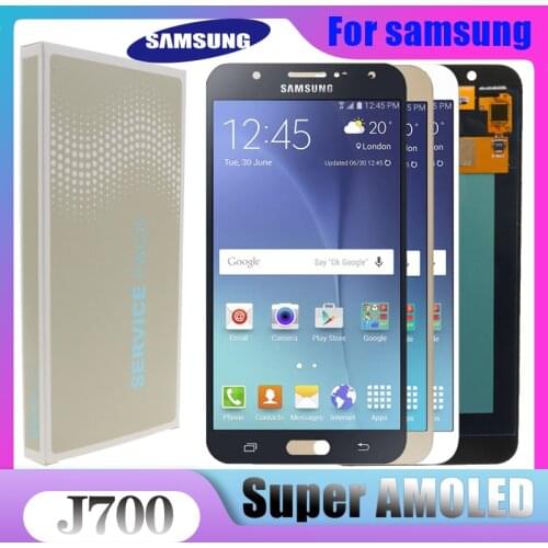 100% Original 5.5"LCD and Can adjust For Samsung Galaxy J7 2015 J700 J700F J700H Screen Touch Digitizer Assembly LCD Replacement