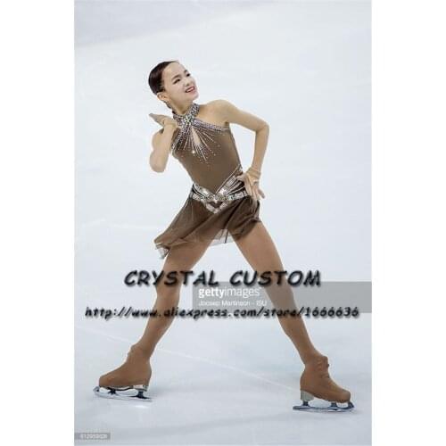 Crystal Custom Figure Skating Dress Girls New Brand Ice Skating Clothes For Competition DR4691