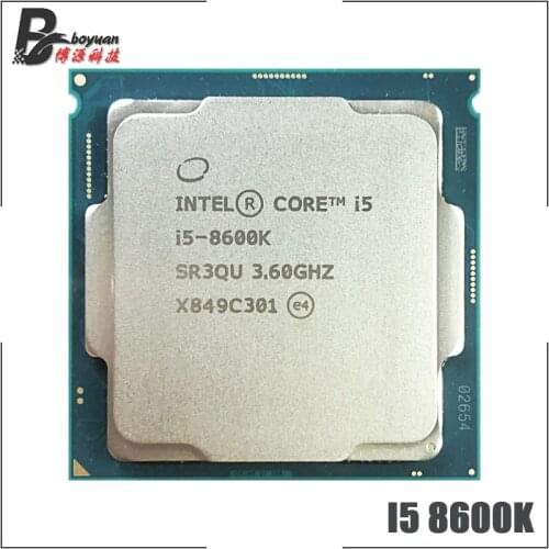 Intel Core i5-8600K i5 8600K 3.6 GHz Six-Core Six-Thread CPU Processor 9M 91W LGA 1151