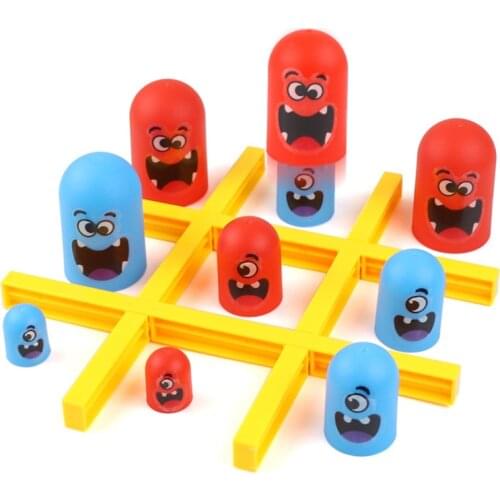 Tictactoe Ox Chess Parent-Child Interaction Leisure Board Link Gobble Game Educational Montessori Toy Gift For Children Kids