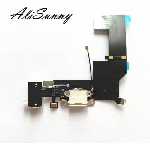 AliSunny 5pcs Charging Port Flex Cable for iPhone 5SE SE Charger USB Port Flex Cable Micphone Ribbon Replacement Parts