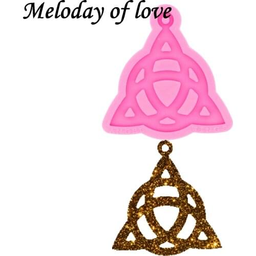 Glossy Celtic sign Keychain Epoxy Resin Molds Jewelry Making Custom Silicone Mould DY0446