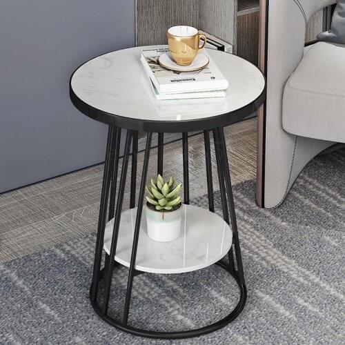 Light Luxury Minimalist Small Coffee Table Marble Sofa Corner Corner Table Nordic Modern Small Round Table Italian Living