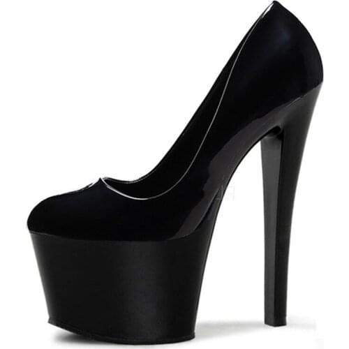 Designer Women Pumps Patent Leather Slip On 17CM Thin High Heels waterproof Office & Career Dress Party Wedding womens shoes