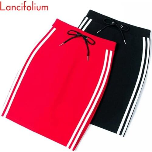 Summer Preppy Y2k E Girl Black Red Patchwork Skort High Waist Kawaii Harajuku Vintage Bodycon Sport Stretchy Mini Pencil Skirts